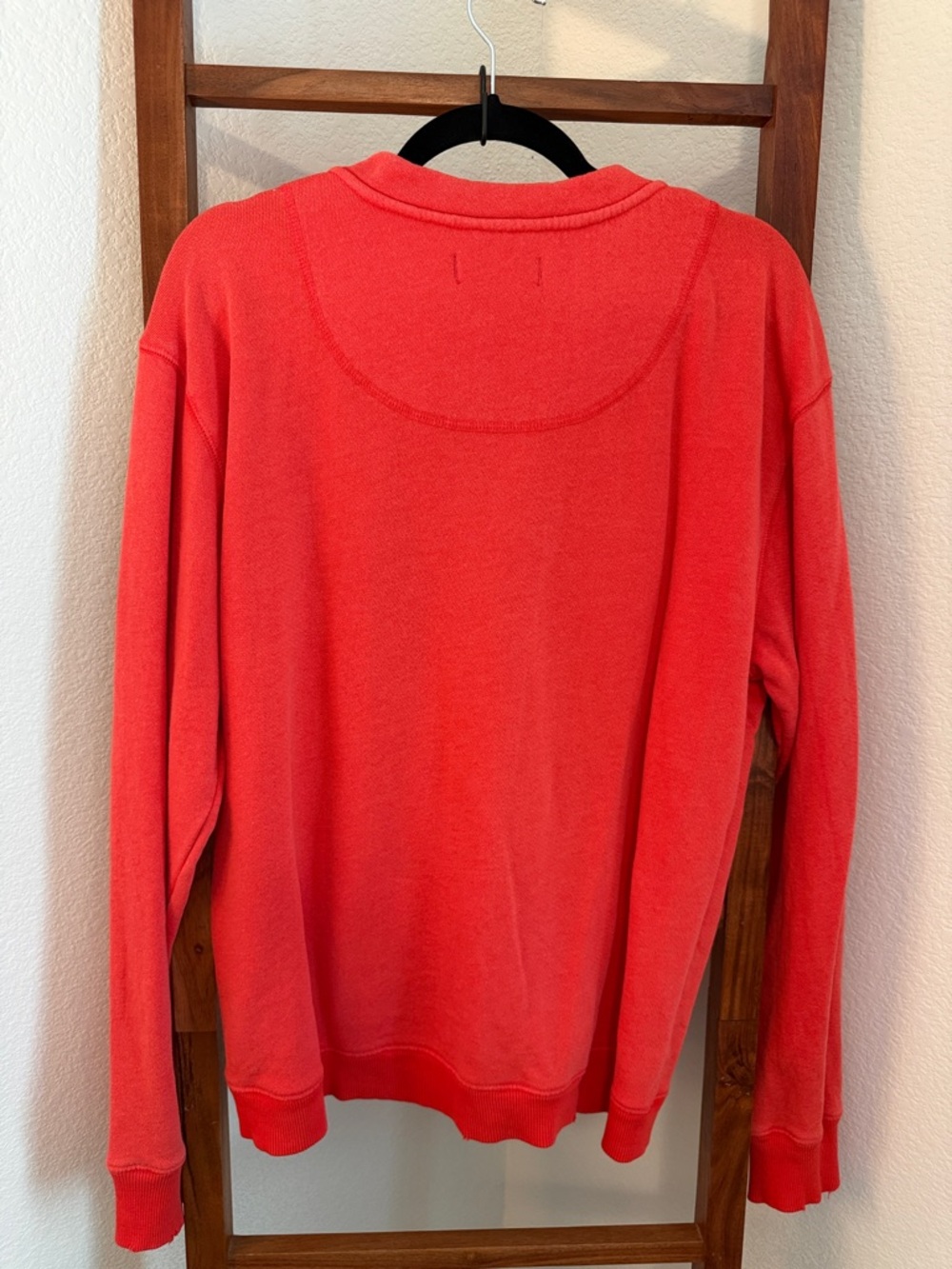 Free People Poppy Red Button Front Distressed V-Neck Cardigan Sweatshirt NWT  XL - Picture 5 of 6